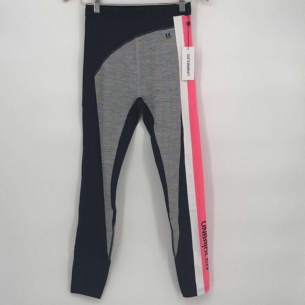Unbridled Pavlova Legging Size‎ Small Black/Gray/Pink Women's Yoga/Jogging